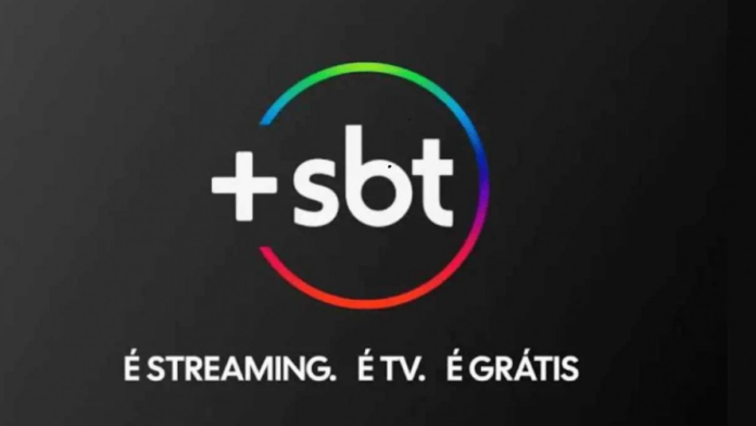 Tela inicial do aplicativo +SBT mostrando opções de conteúdo ao vivo e sob demanda.